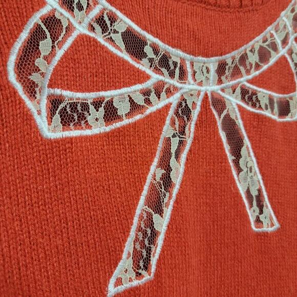 Lace Bow Sweater Top - Picture 4 of 7
